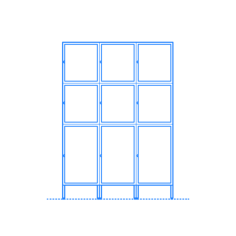 Furniture Storage Cabinets Ikea Hallan Storage Combination 3 Wide Svg Line Art, Free Vectors File